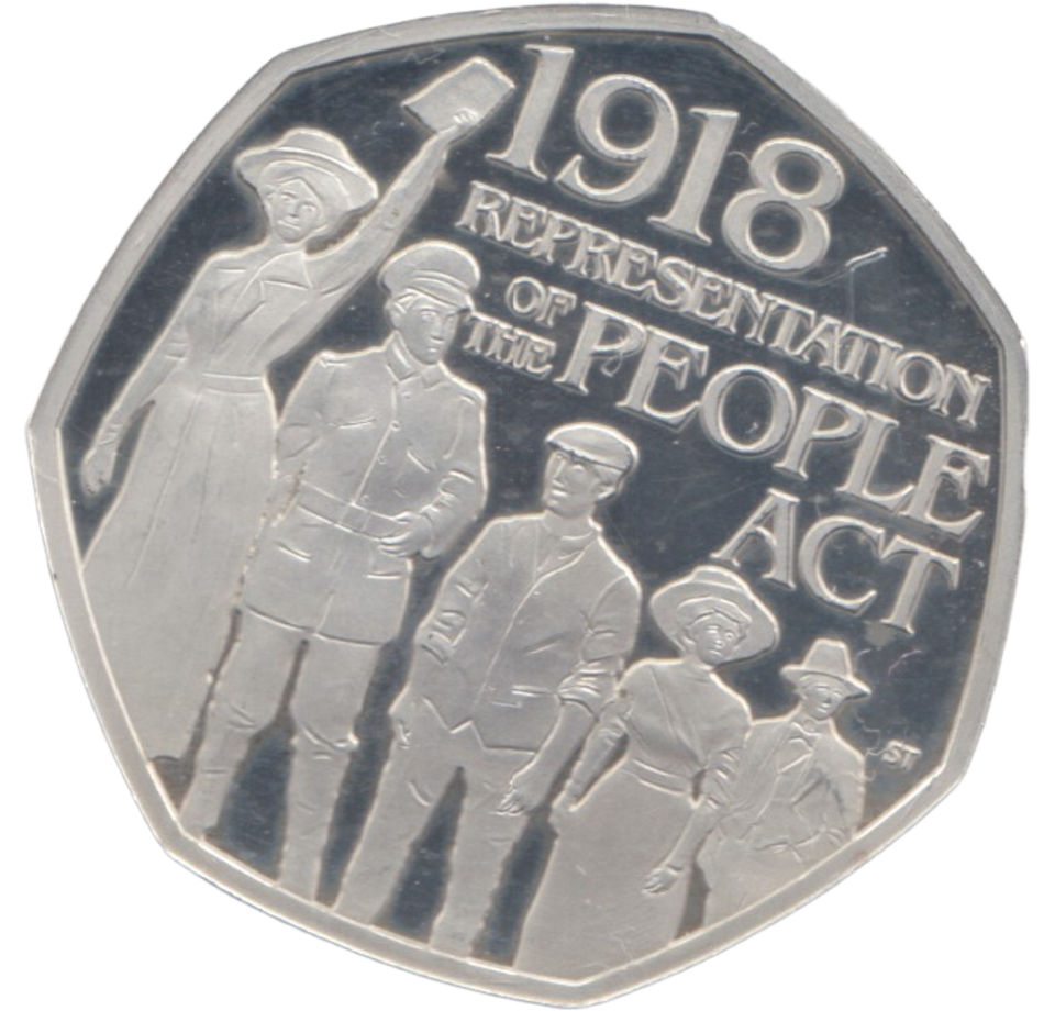 2018 SILVER PROOF 50 P REPRESENTATION OF PEOPLE ACT