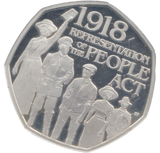 2018 SILVER PROOF 50 P REPRESENTATION OF PEOPLE ACT
