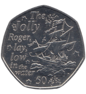 2020 50 PENCE THE JOLLY ROGER