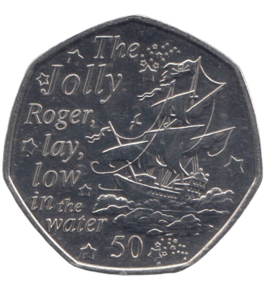 2020 50 PENCE THE JOLLY ROGER