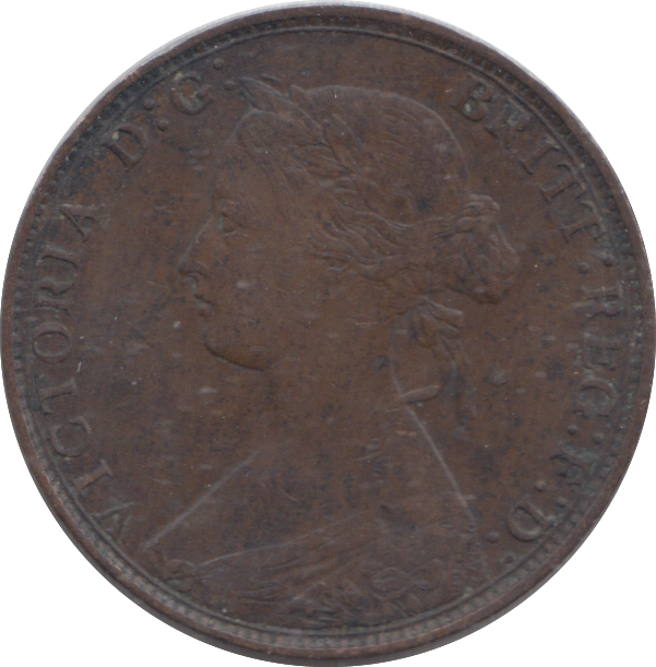 1861 HALFPENNY ( VF )