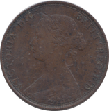 1861 HALFPENNY ( VF )