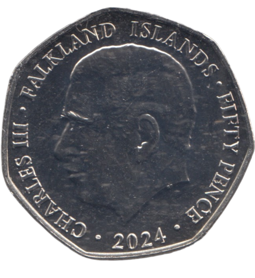 2024 50 PENCE KING PENGUIN CHRISTMAS
