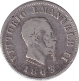 1863 50 CENTESIMI ITALY