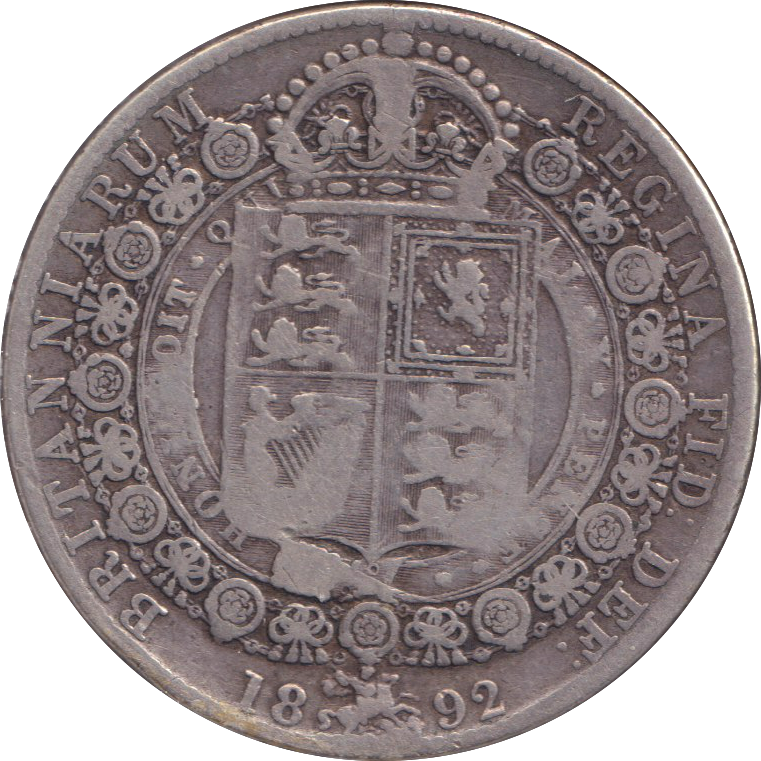 1892 HALFCROWN ( FINE )