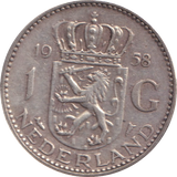 1958 1 GULDEN NETHERLANDS