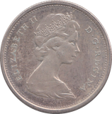 1967 SILVER CANADA 25 CENTS