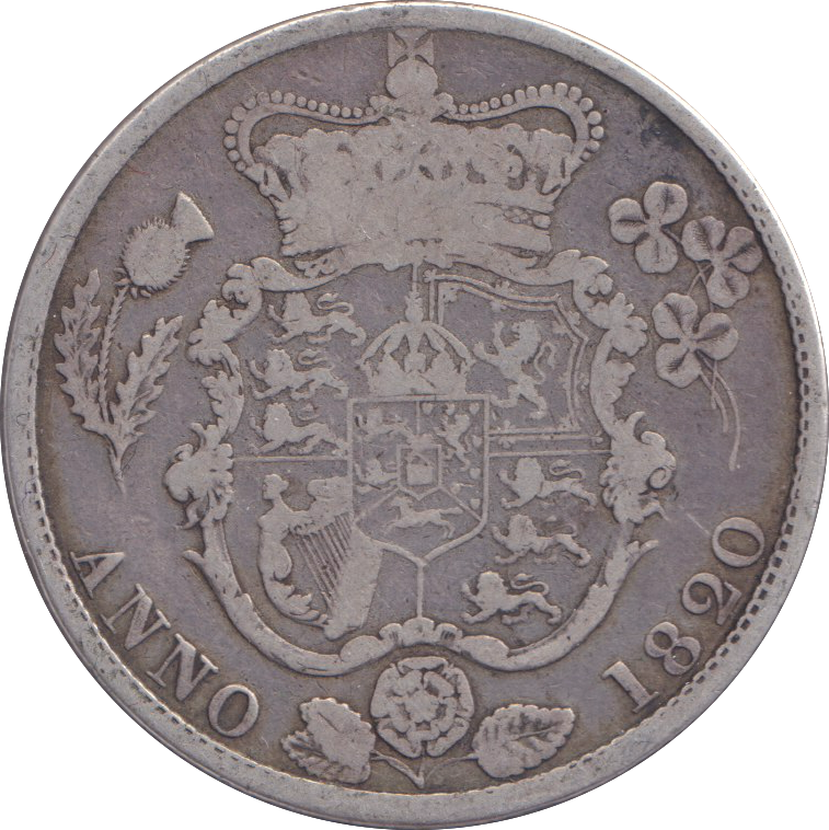 1820 HALFCROWN ( FINE )