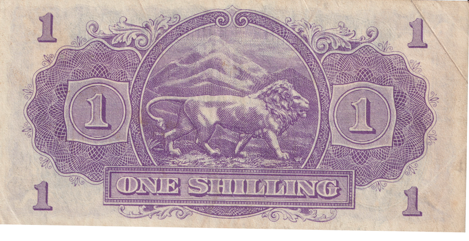 1943 ONE SHILLING EAST AFRICA BANKNOTE REF-1864