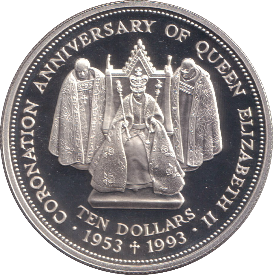 1993 SILVER PROOF TEN DOLLARS FIJI