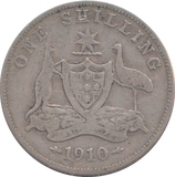 1910 SILVER 1 SHILLING AUSTRALIA