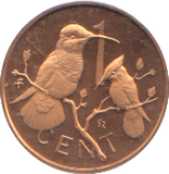 1973 PROOF 1 CENT BRITISH VIRGIN ISLANDS