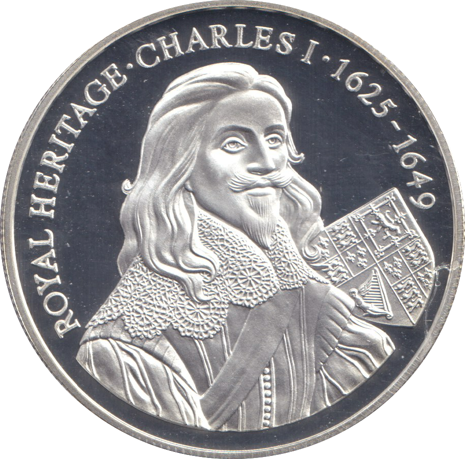 1996 SILVER PROOF TWO POUND ROYAL HERITAGE CHARLES I