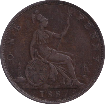 1887 PENNY ( VF )