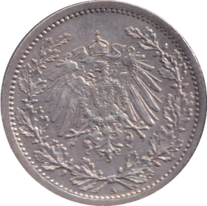 1907 SILVER HALF MARK GERMANY