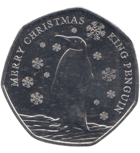 2024 50 PENCE KING PENGUIN CHRISTMAS