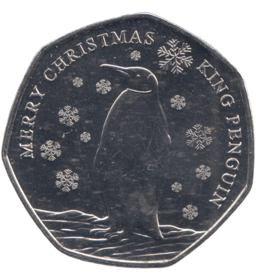 2024 50 PENCE KING PENGUIN CHRISTMAS