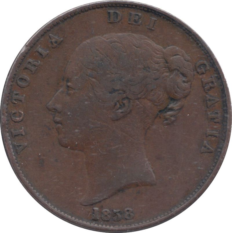 1858 PENNY ( GF )