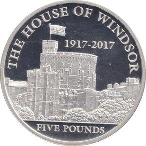 2017 SILVER PROOF FIVE POUND THE HOUSE OF WINDSOR