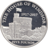 2017 SILVER PROOF FIVE POUND THE HOUSE OF WINDSOR