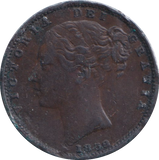 1852 FARTHING ( GVF )