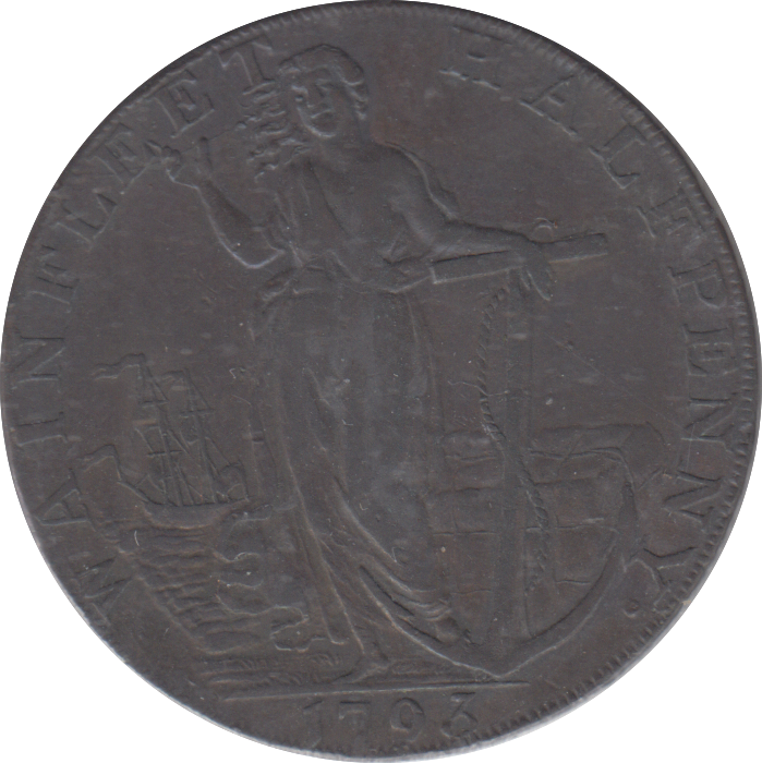 1793 BURRY HALFPENNY TOKEN