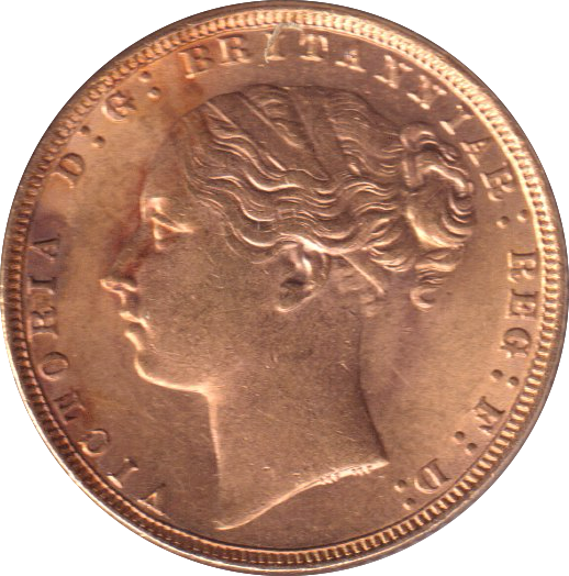 1872 GOLD SOVEREIGN ( UNC )
