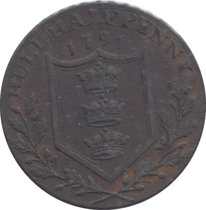 1791 HULL HALFPENNY TOKEN