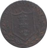 1791 HULL HALFPENNY TOKEN