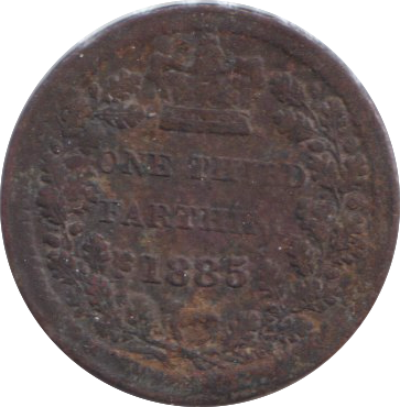 1885 ONE THIRD FARTHING ( GF )