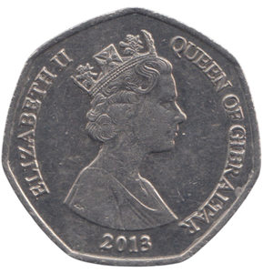 2013 50 PENCE CAPTURE OF GIBRALTAR 1704