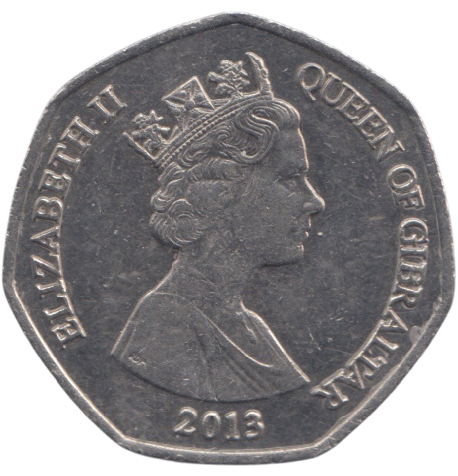 2013 50 PENCE CAPTURE OF GIBRALTAR 1704