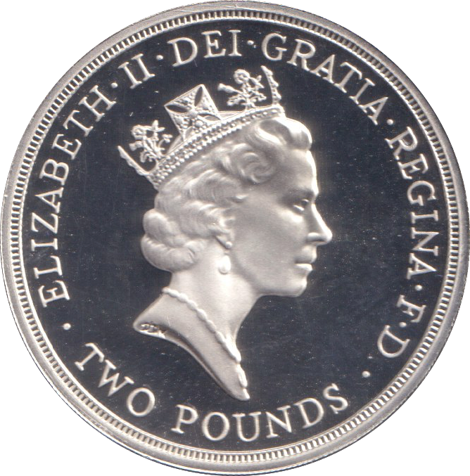 1995 SILVER PROOF TWO POUNDS ELIZABETH II