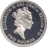 1995 SILVER PROOF TWO POUNDS ELIZABETH II