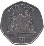 2013 50 PENCE CAPTURE OF GIBRALTAR 1704