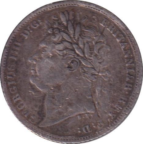 1821 SIXPENCE ( GF )