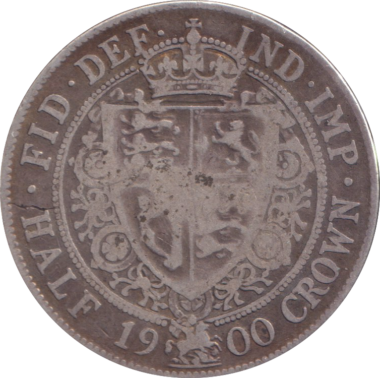1900 HALFCROWN ( FINE )