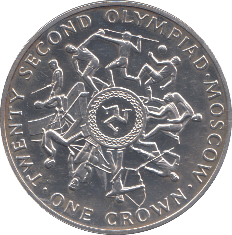 1980 SILVER PROOF CROWN TWENTY SECOND OLYMPIAD