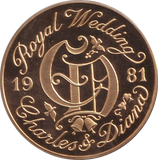 1981 ROYAL WEDDING PRINCE OF WALES MEDALLION