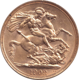 1902 GOLD DOUBLE SOVEREIGN ( AUNC )