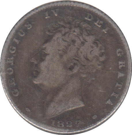 1827 SIXPENCE ( FINE )