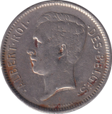 1933 SILVER 5 FRANC BELGIUM