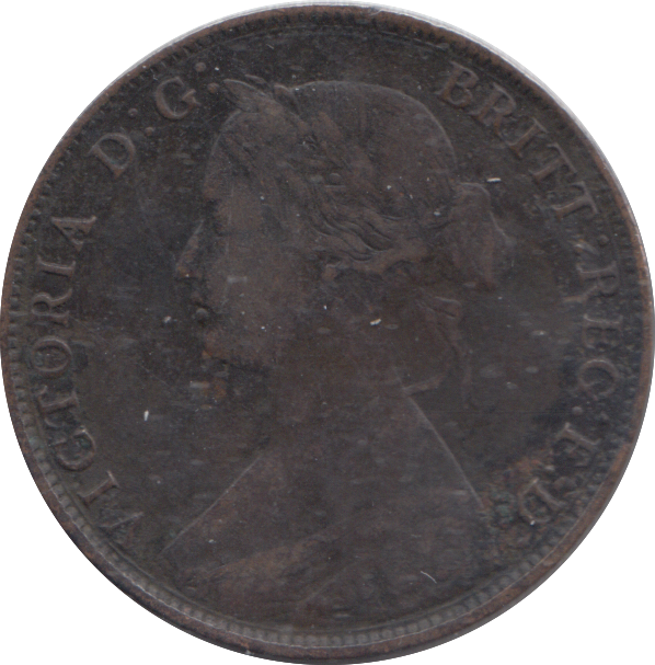 1861 HALFPENNY ( GF )