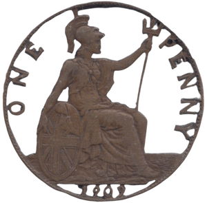 1909 PENNY HAND MADE MEDAL