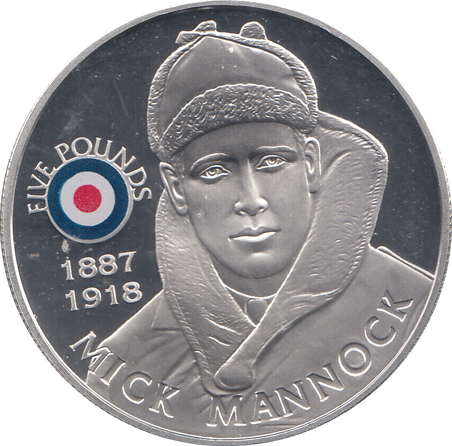 2008 SILVER PROOF £5 MICK MANNOCK