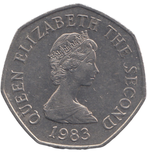 1983 50 PENCE BAILIWICK OF JERSEY