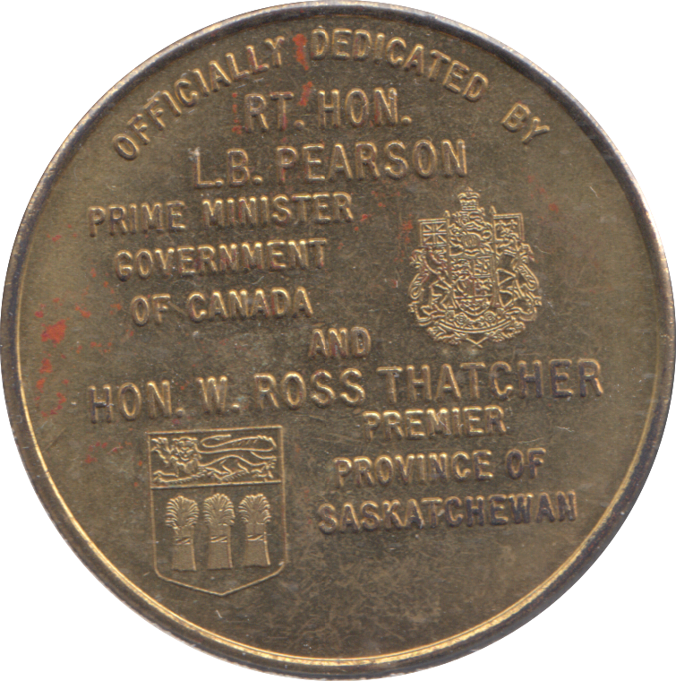 1967 CANADA GARDINER DAM DEDICATION MEDAL