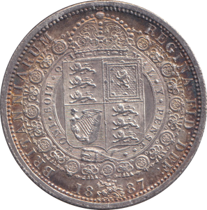 1887 HALFCROWN ( EF ) 2