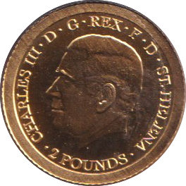 2024 GOLD PROOF TWO POUND ST HELENA