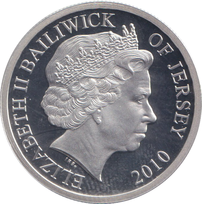 2010 SILVER PROOF2 POUNDS BAILIWICK OF JERSEY
